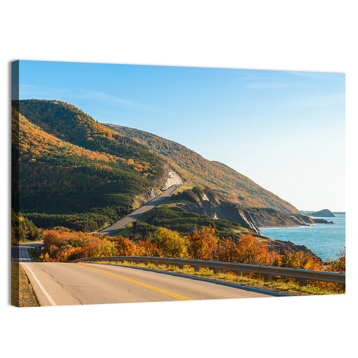 Cabot Trail Coastal Drive Wall Art as a canvas print
