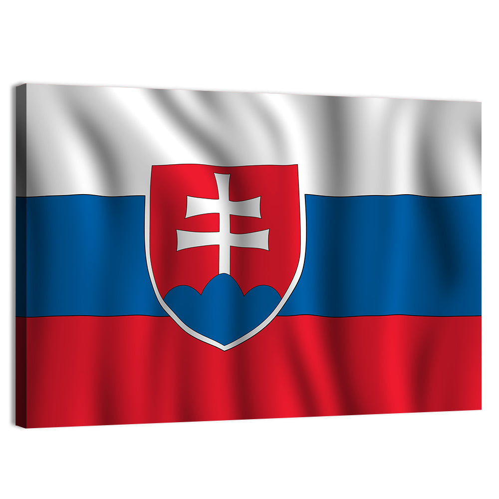 Slovak Flag with Heraldic Shield Wall Art