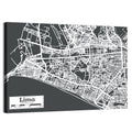 Lima Coastal City Map Wall Art