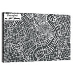 Shanghai Street Grid Map Wall Art
