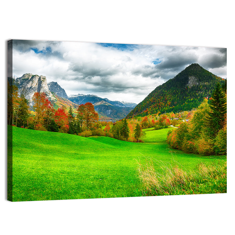 Austrian Alpine Meadow in Autumn Wall Art