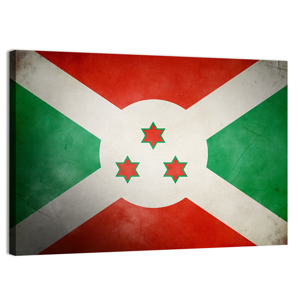 Vintage Burundi Flag Wall Art