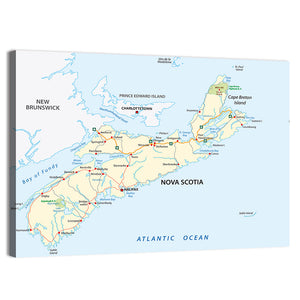 Nova Scotia Map Wall Art