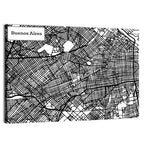Buenos Aires Street Grid Map Wall Art