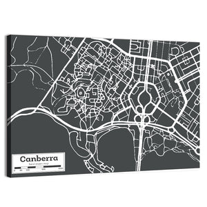 Canberra City Map Wall Art