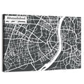 Ahmedabad Aerial Map, Minimalist Gray Wall Art