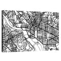 Washington Dc Street Grid Map Wall Art