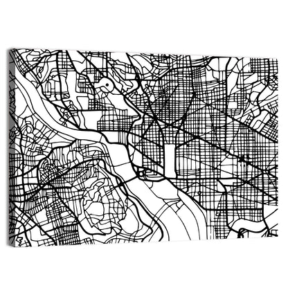 Washington DC Map Wall Art