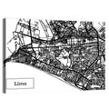 Lima Coastal Street Map Wall Art