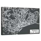 Singapore Minimal City Map Wall Art