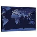 Global Night Lights Map Wall Art