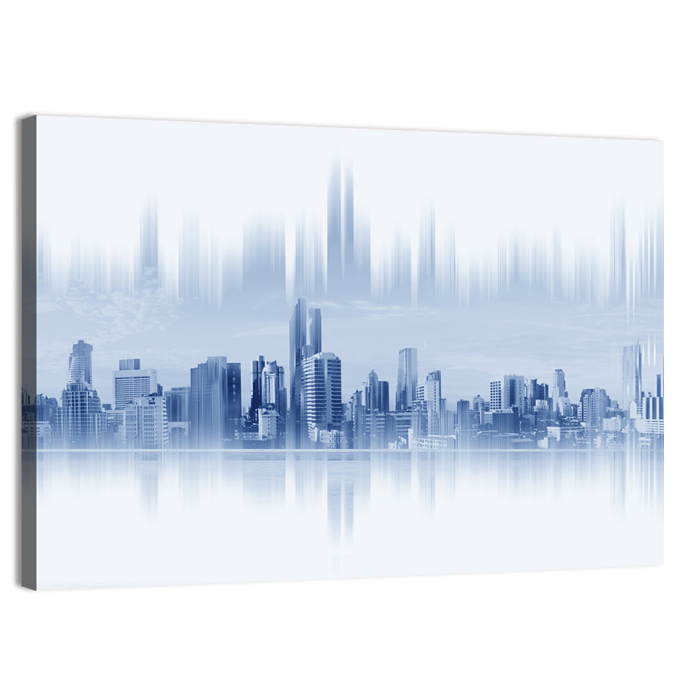 Abstract Skyscraper Reflection Wall Art