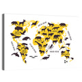 Animal World Map Wall Art