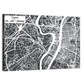 Lyon Aerial City Map Wall Art