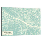 Florence Arno River Map Wall Art