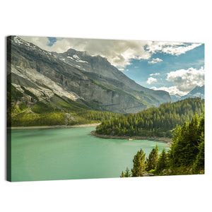 Oeschinen Lake In Swiss Alps Wall Art