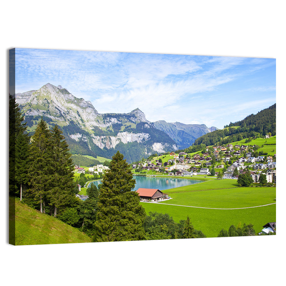Lungern Lake Village Wall Art