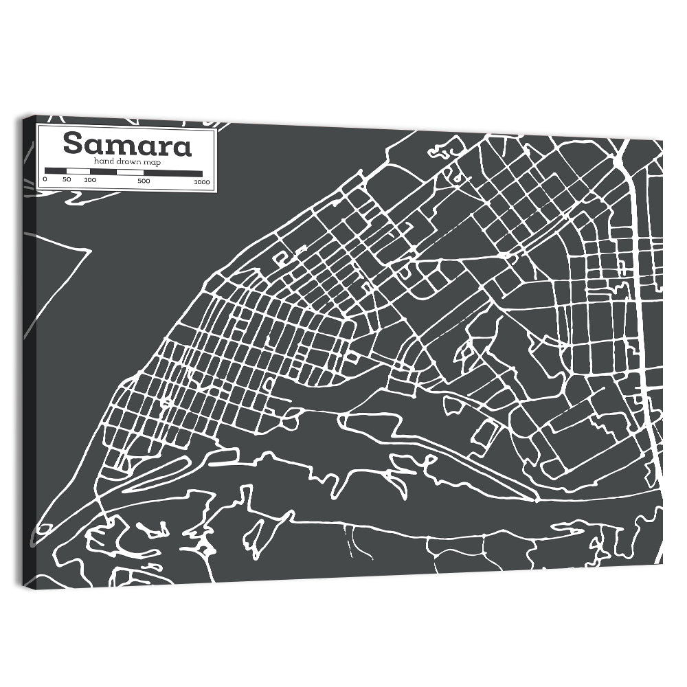 Samara Aerial Map Wall Art