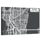 Seattle Urban Grid Map Wall Art