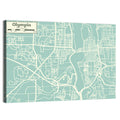 Olympia Street Network Map Wall Art