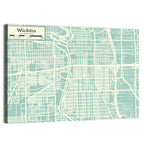 Wichita Kansas Map Wall Art