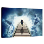 Man Ascending Toward Light Wall Art