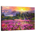 Cosmos Meadow Sunset Wall Art