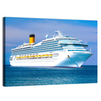 Cruise Liner with Yellow Funnel Wall Art
