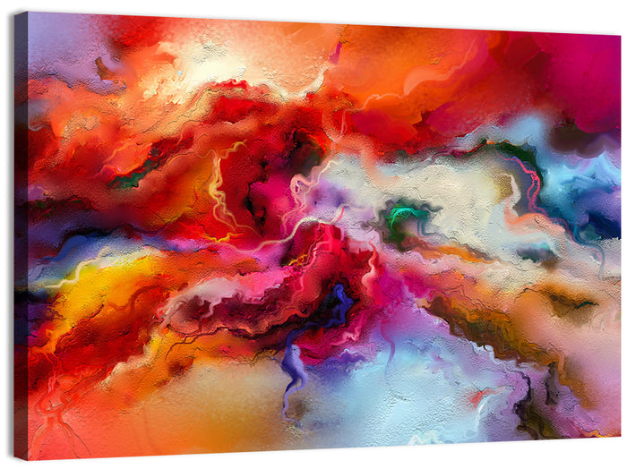 Vibrant Swirl Oil Painting Wall Art as a canvas print