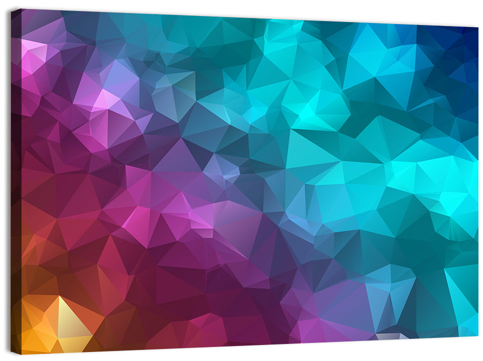 Multicolor Polygon Geometry Wall Art