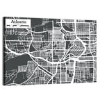 Atlanta Street Grid Map Wall Art