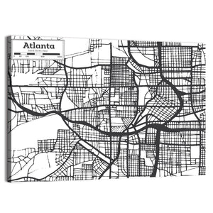 Atlanta City Map Wall Art