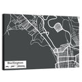 Burlington Vermont Street Grid Map Wall Art