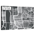 Baton Rouge Street Grid Map Wall Art