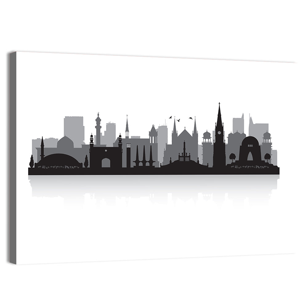 Karachi Skyline Silhouette Wall Art
