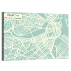 Boston Minimalist City Map Wall Art