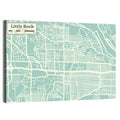 Little Rock Street Grid Map Wall Art