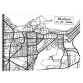 Hand Drawn Madison City Map Wall Art