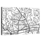 Virginia Beach Hand-drawn City Map Wall Art
