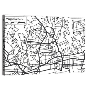 Virginia Beach City MapWall Art