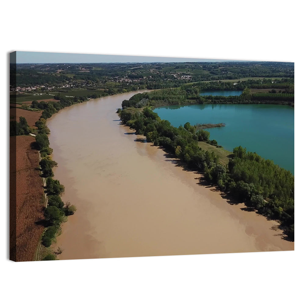 Garonne & Lake In Summer Cadillac France Wall Art