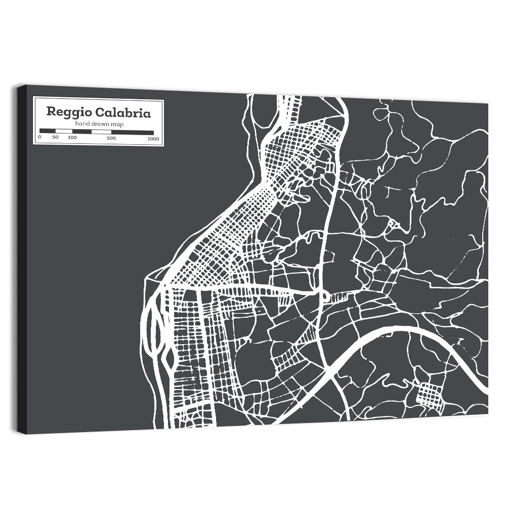 Reggio Calabria Minimalist City Map Wall Art