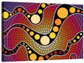 Aboriginal Dot Waves Wall Art