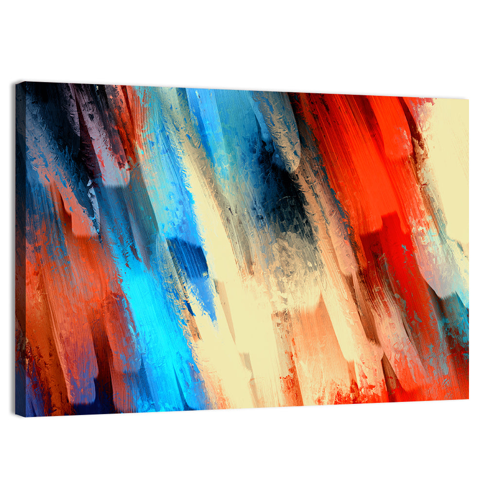 Diagonal Acrylic Brushstrokes Wall Art, canvas print, landscape