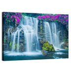Hawaiian Blue Waterfall Scene Wall Art