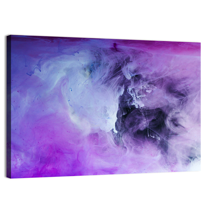 Ethereal Purple Swirl Wall Art as a canvas print