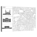 Ankara Map with Anıtkabir Silhouette Wall Art