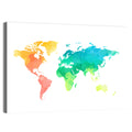 Polka Dot World Map Pattern Wall Art