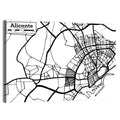 Alicante City Plan Wall Art