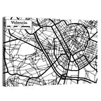 Valencia Street Network Map Wall Art
